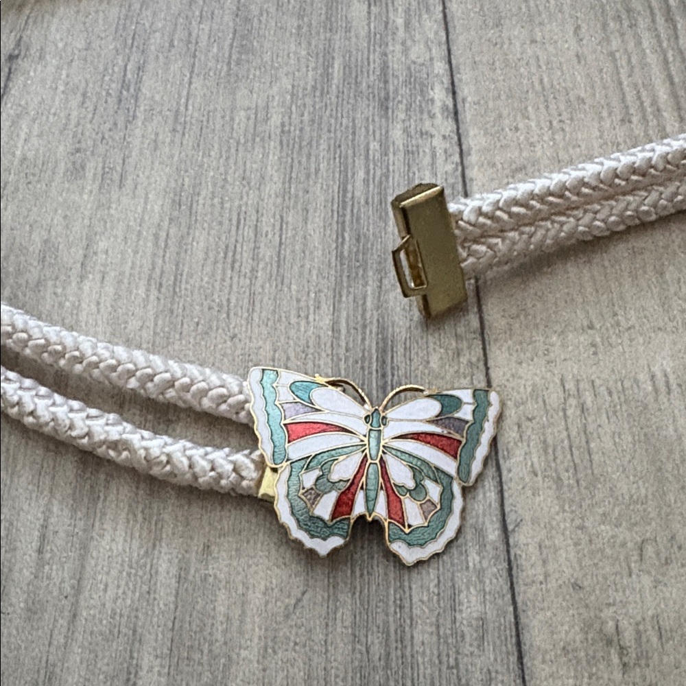 Vintage Butterfly Ornament Elastic Belt